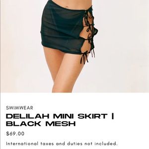 With Jèan | Delilah Mini Skirt | Black Mesh